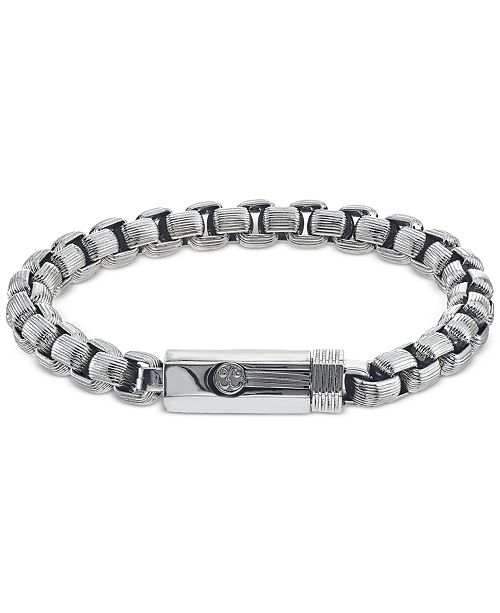 Esquire Men's Jewelry Box-Link Bracelet in Stainless Steel, Created for ...