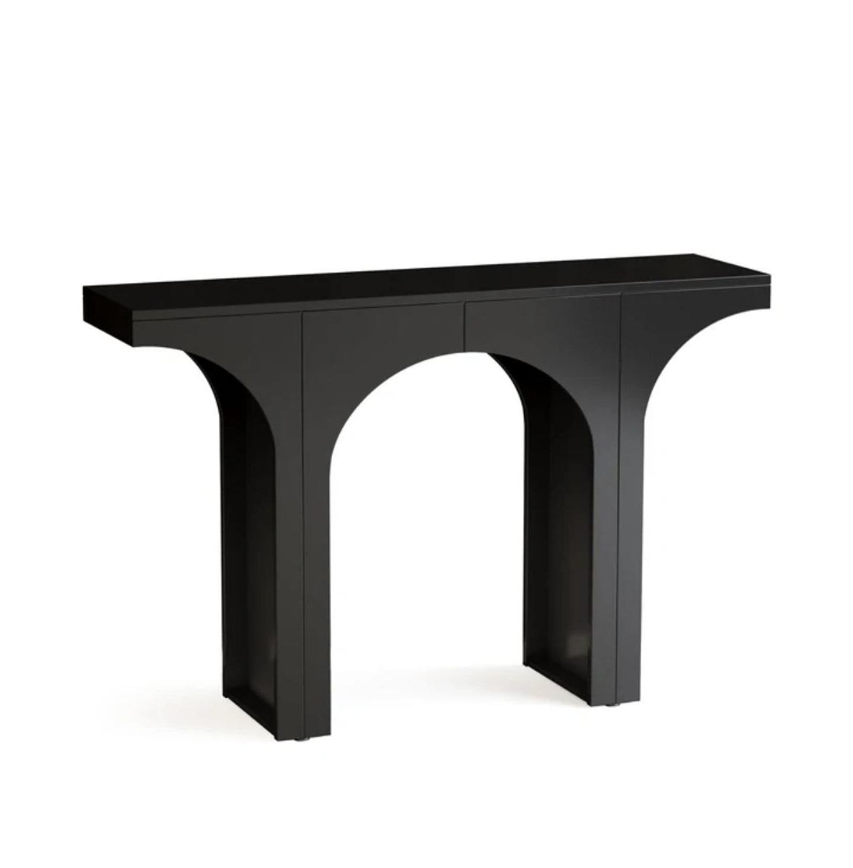 Slickblue Modern Wooden Entryway Console Table with Decorative Arch Base Design