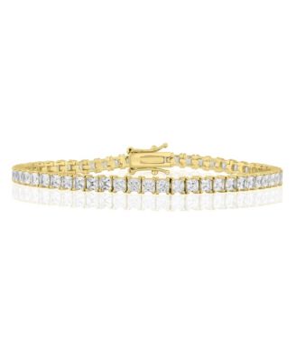 Elegant 4mm Square CZ Tennis Bracelet