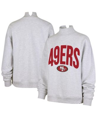 Women's Gray San Francisco 49ers Subtle Muse Mock Neck Sweatshirt