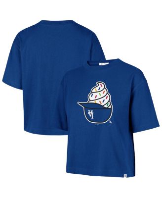 Women's Royal Los Angeles Dodgers Ice Cream Helmet T-Shirt
