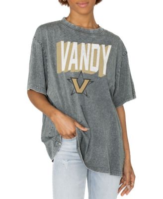 Women's Gray Vanderbilt Commodores Solid D&eacute;fense Oversized T-Shirt