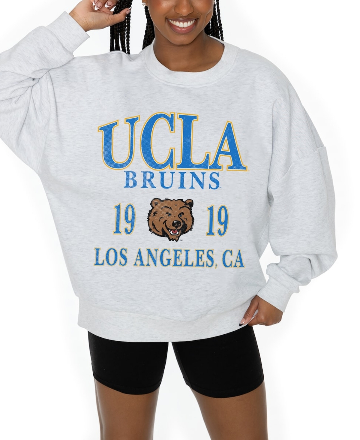 Gameday Couture Women's Ash Ucla Bruins Premium Fleece Pullover Sweatshirt