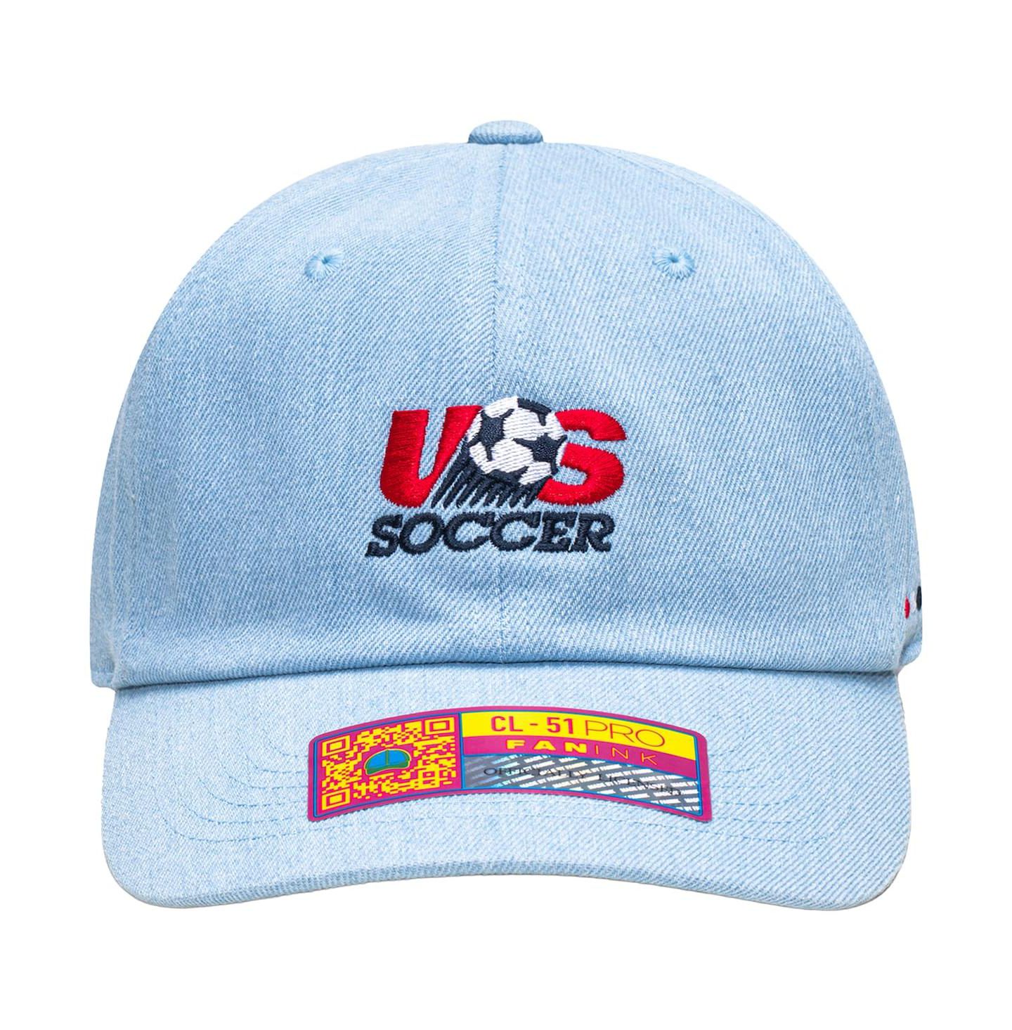 Кепка Fan Ink Light Blue Usmnt Making History Adjustable Trucker Hat — фото 4