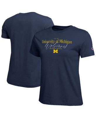 Women's Navy Michigan Wolverines Lifestyle T-Shirt