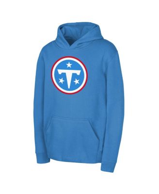 Big Boys and Girls Light Blue Tennessee Titans Primary Logo Fleece Hoodie