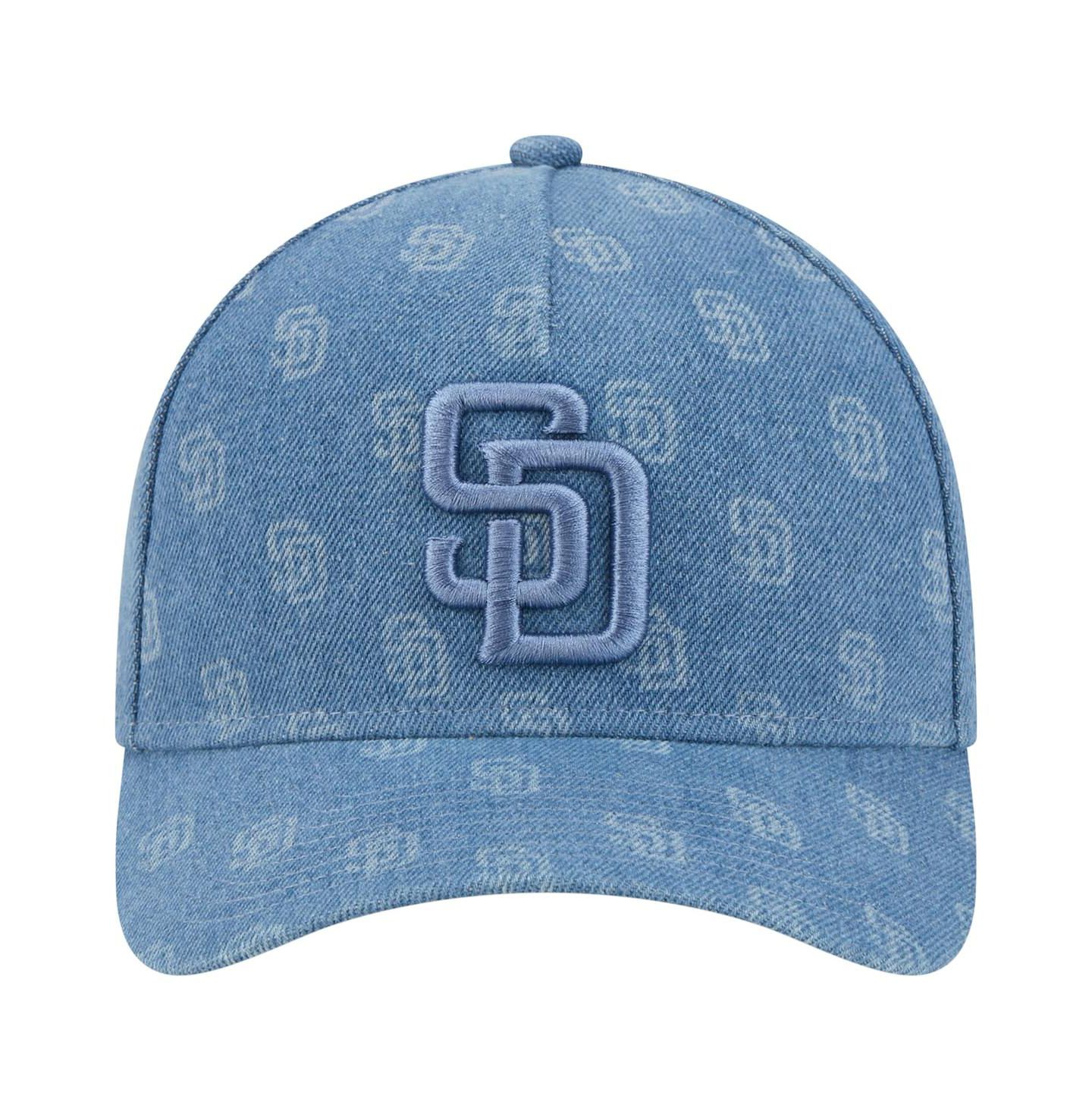 Кепка унисекс New Era 9FORTY A-Frame San Diego Padres, регулируемая, Denim — фото 5