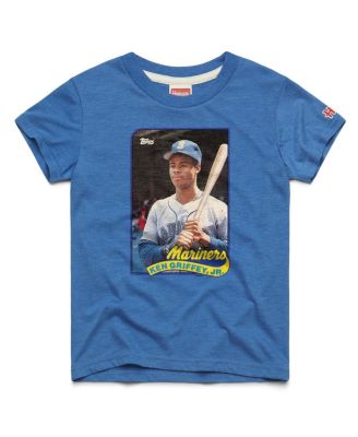 Big Boys and Girls Ken Griffey Jr. Royal Seattle Mariners Topps Baseball Card Tri-Blend T-Shirt