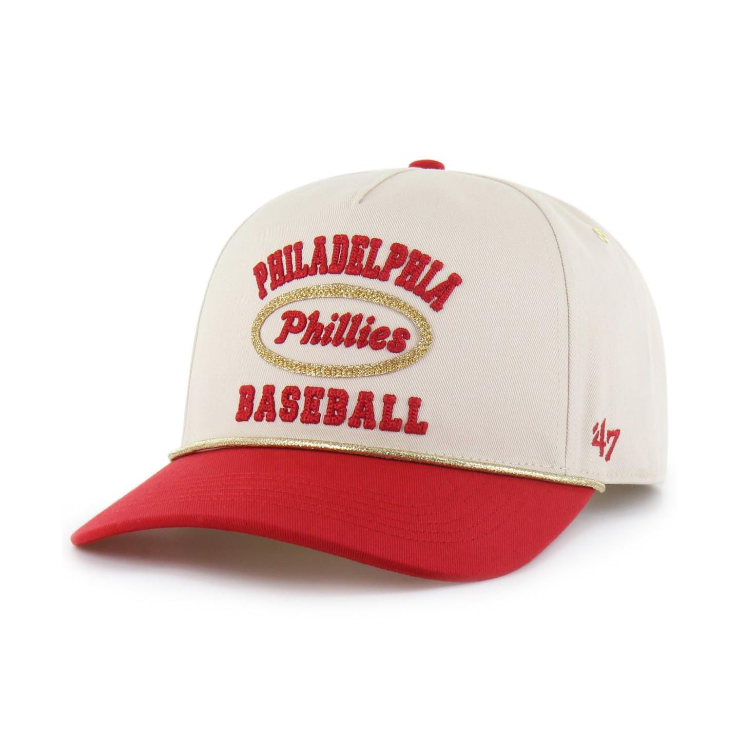 Мужская кепка '47 Brand x Natural/Red Philadelphia Phillies Glitter Rope Hitch Adjustable Hat — фото 3