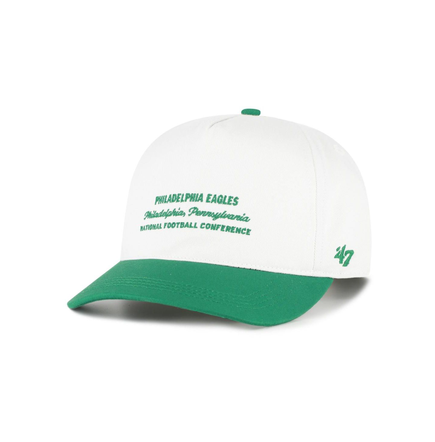 Мужская кепка '47 Brand White Philadelphia Eagles Contemporary Two-Tone Hitch Adjustable Hat — фото 3