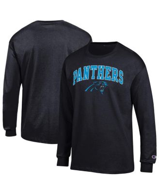 Men's Black Carolina Panthers Arch Over Logo Long Sleeve T-Shirt