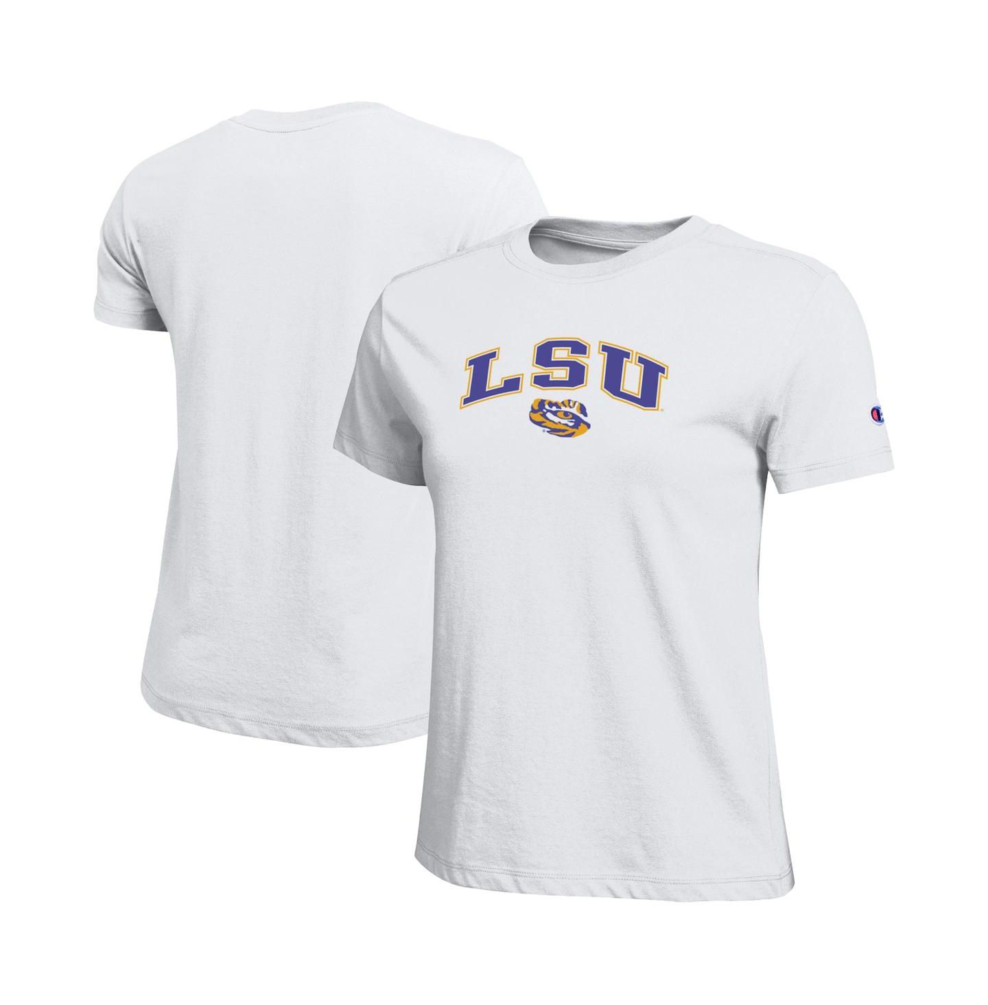 Женская футболка Champion White LSU Tigers Arched Over Logo — фото 1