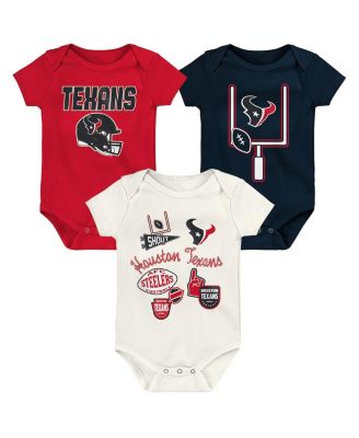 Boys and Girls 3 Piece Houston Texans Littlest Player Bodysuit Set