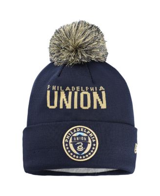 Big Boys and Girls Navy Philadelphia Union Jersey Hook Cuffed with Pom Knit Hat