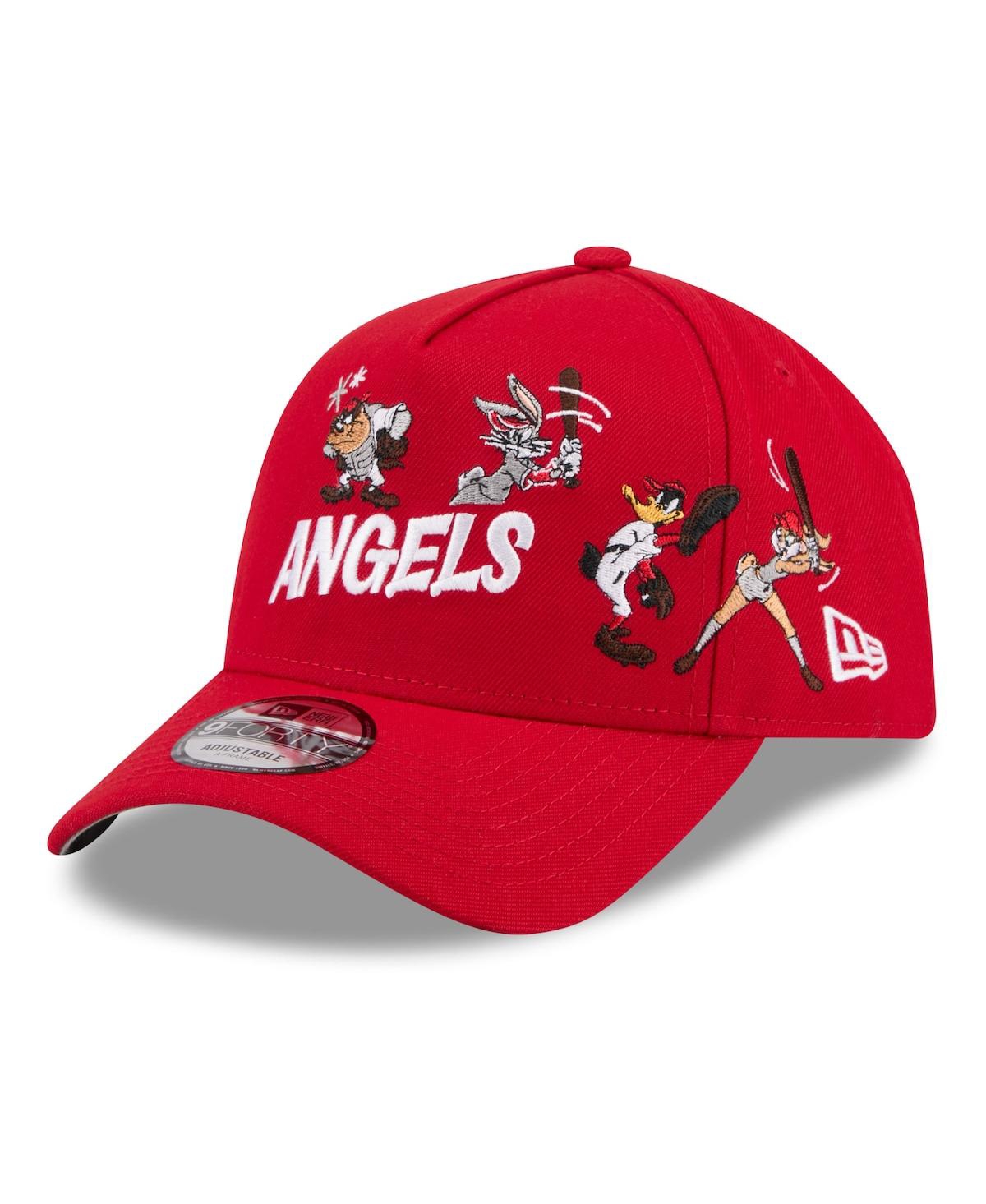 New Era Big Boys and Girls Red Los Angeles Angels Looney Tunes A-Frame 9FORTY Adjustable Hat