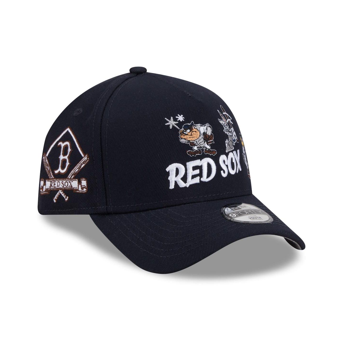 Детская кепка New Era Navy Boston Red Sox Looney Tunes A-Frame 9FORTY Adjustable Hat — фото 1