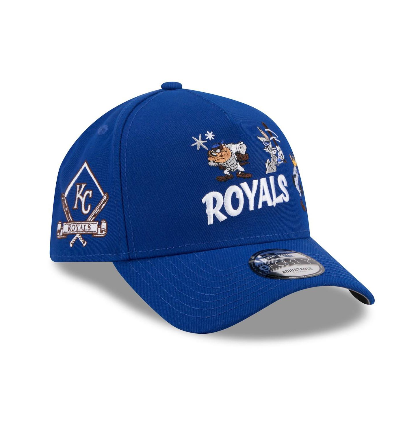 Детская кепка New Era Royal Kansas City Royals Looney Tunes A-Frame 9FORTY Adjustable Hat — фото 1