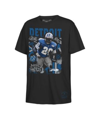 Big Boys and Girls Barry Sanders Black Detroit Lions Star Player T-Shirt