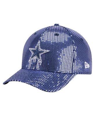 Women's Navy Dallas Cowboys Sequin 9FORTY Adjustable Hat