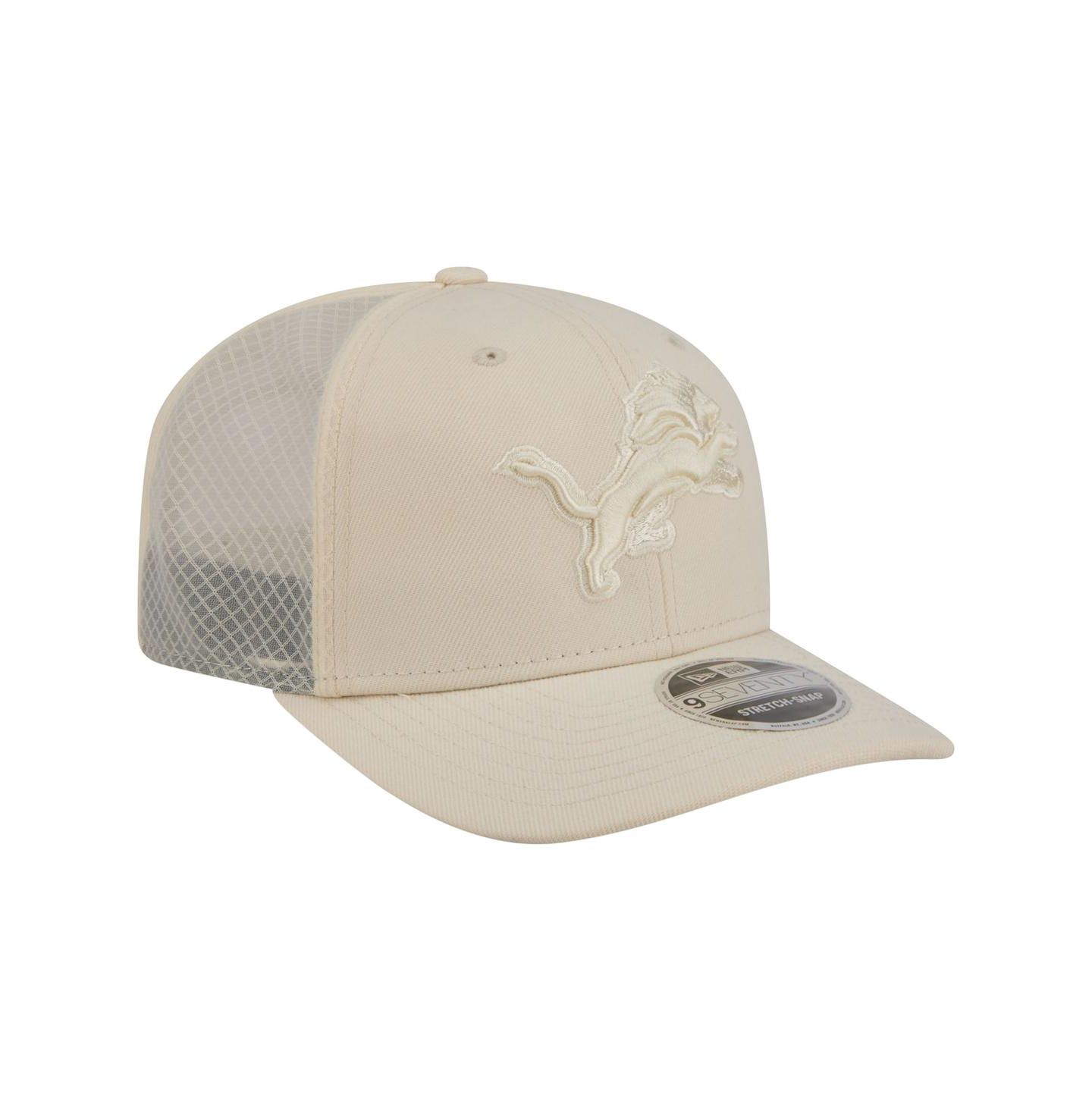 Мужские головные уборы New Era Cream Detroit Lions Color Pack 9SEVENTY Adjustable Hat — фото 3