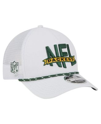 Men's White Green Bay Packers NFL 9FORTY A-Frame M-Crown Adjustable Trucker Hat
