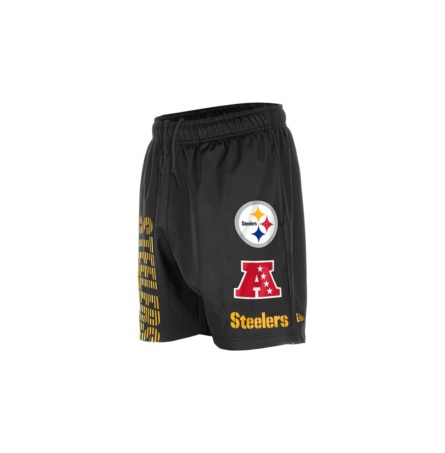 Мужские шорты New Era Pittsburgh Steelers Match, Black — фото 3