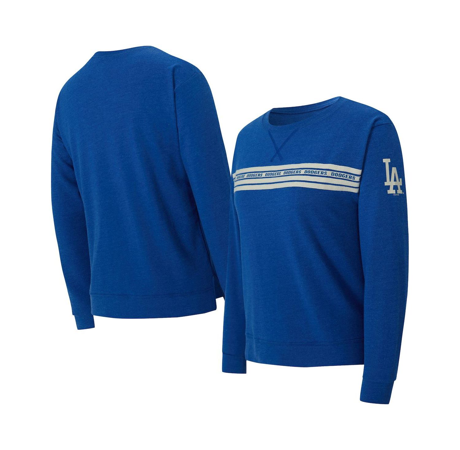 Women's Royal Los Angeles Dodgers Birch French Terry Long Sleeve T-Shirt
