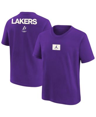 Big Boys and Girls Purple Los Angeles Lakers Courtside Statement 85 T-Shirt