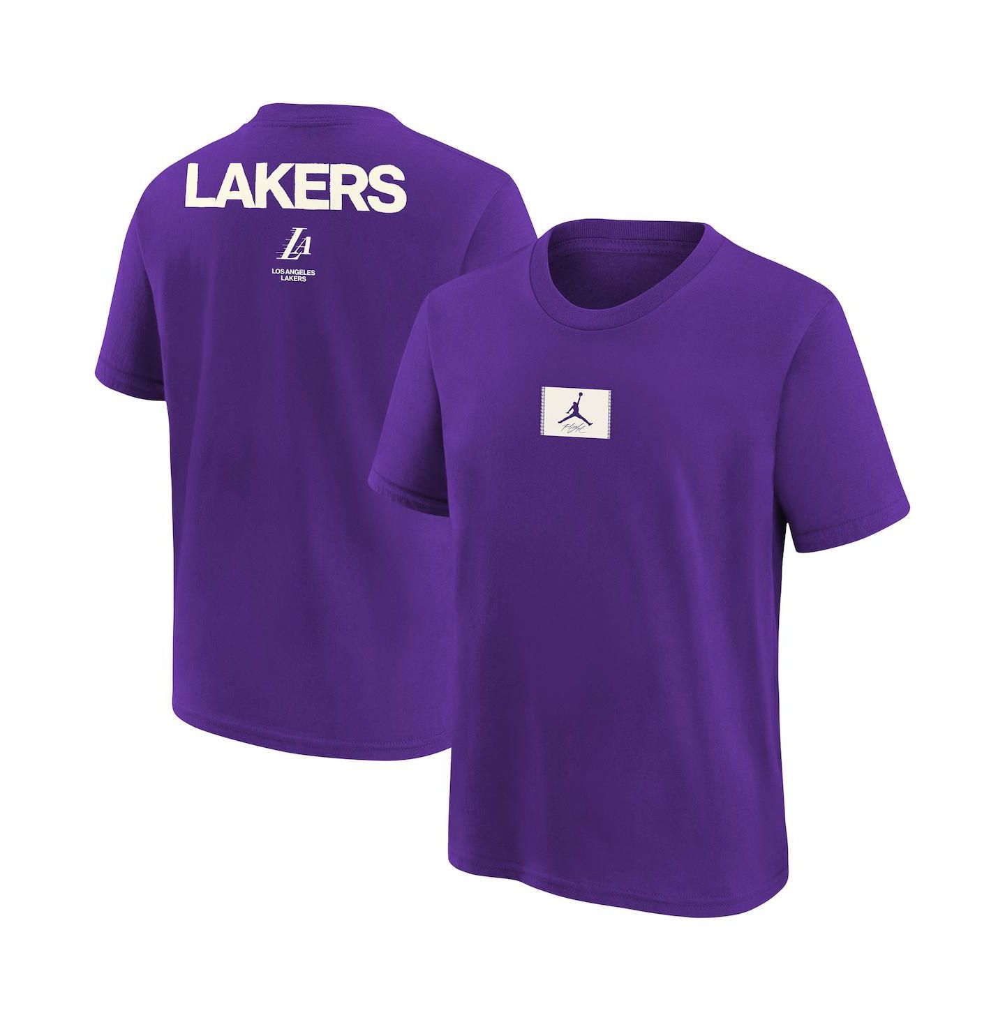 Детская футболка Jordan Purple Los Angeles Lakers Courtside Statement 85 T-Shirt — фото 1