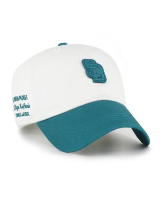 Men's White/Teal San Diego Padres Contemporary Tonal Clean Up Adjustable Hat