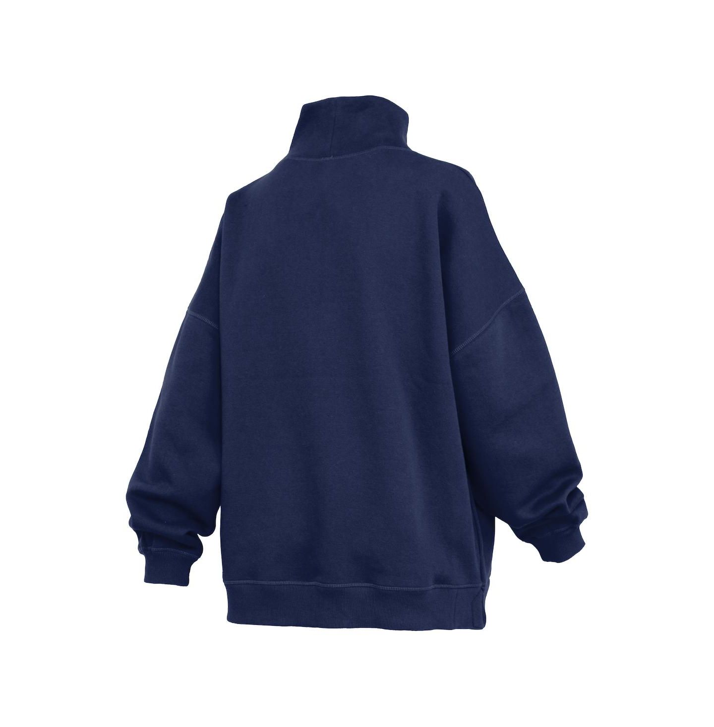 Женские толстовки Pressbox Navy Penn State Nittany Lions Oversized Mock Neck — фото 2