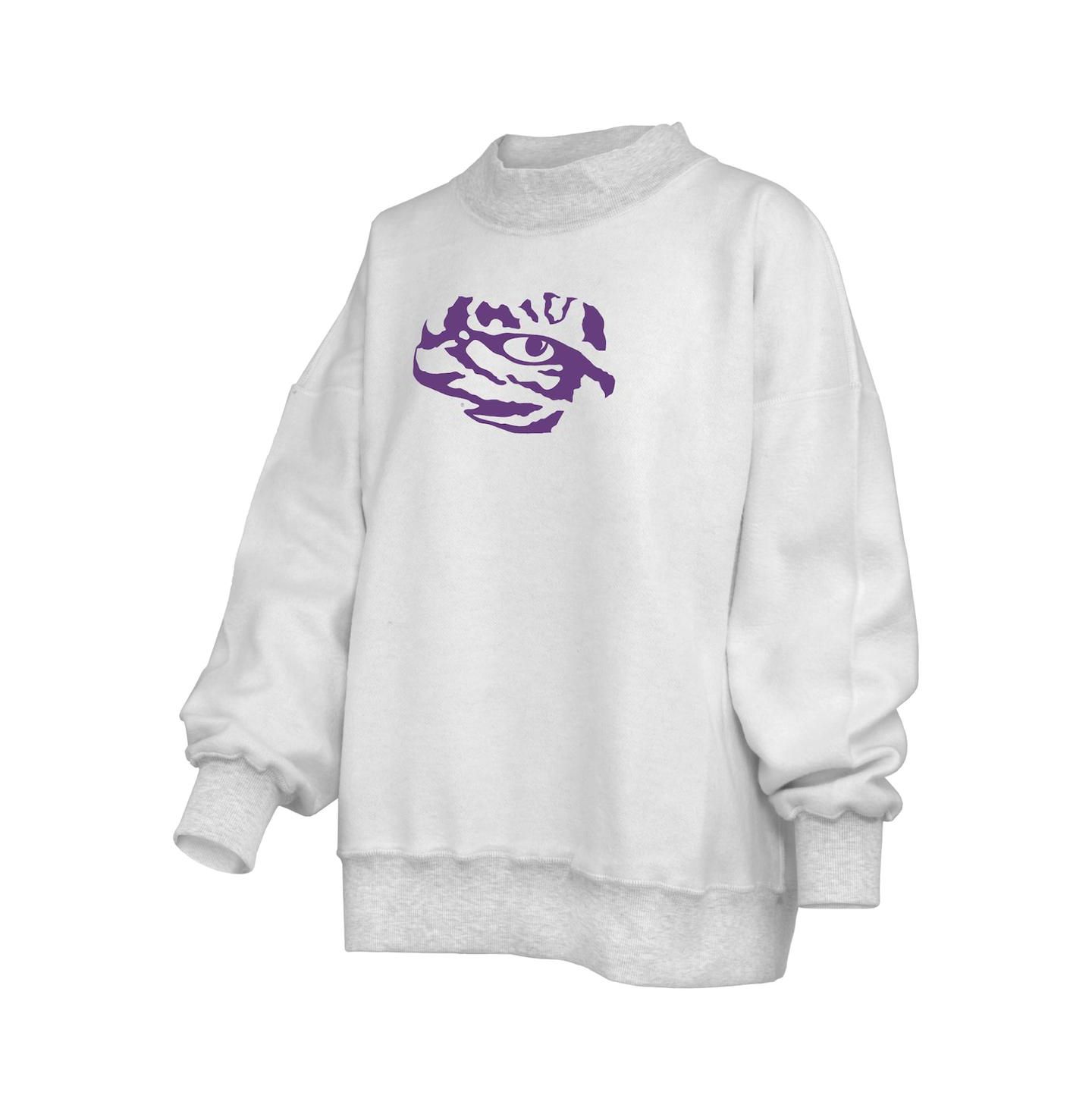 Женский свитшот Pressbox Heather Gray LSU Tigers Reversible — фото 3