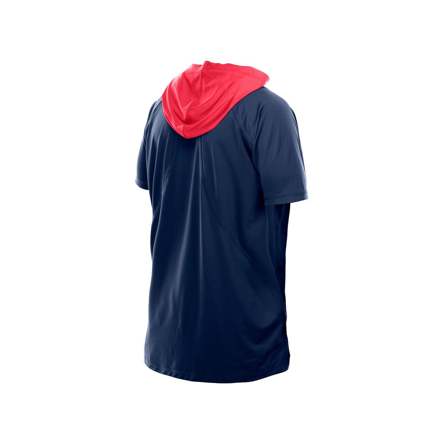 Мужская футболка New Era Navy Houston Texans Combine Authentic Hooded Raglan Short-Sleeve — фото 4