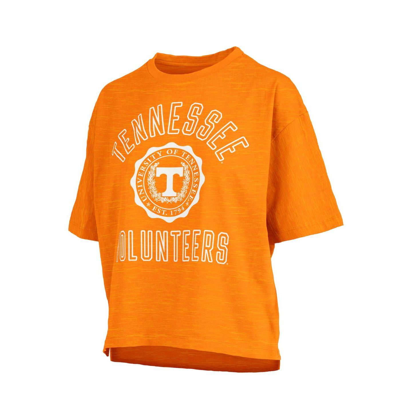 Женская футболка Pressbox Tennessee Orange Tennessee Volunteers Motley Crew Bishop Waist Length Oversized Slub — фото 3