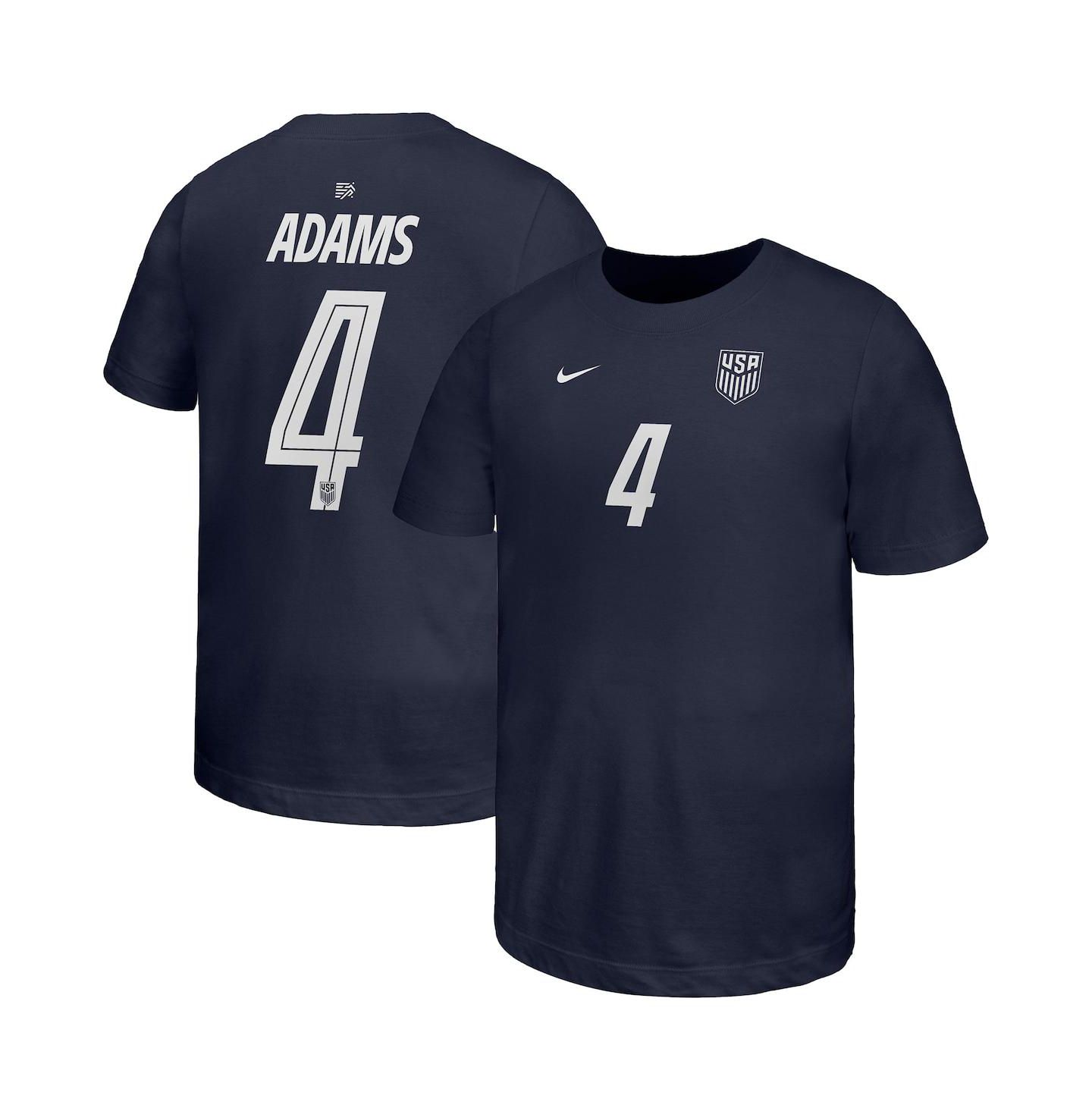 Детская футболка Nike Tyler Adams Navy Usmnt Away Player Name & Number — фото 1
