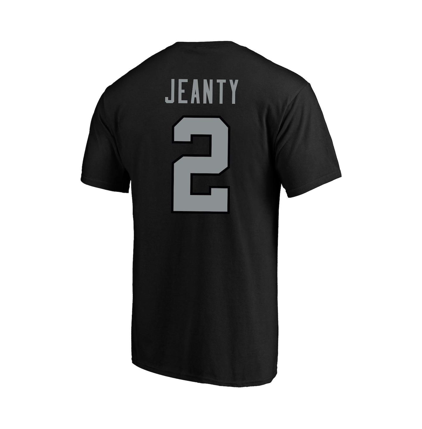 Мужская футболка Fanatics Ashton Jeanty Las Vegas Raiders Big & Tall с номером, Black — фото 2