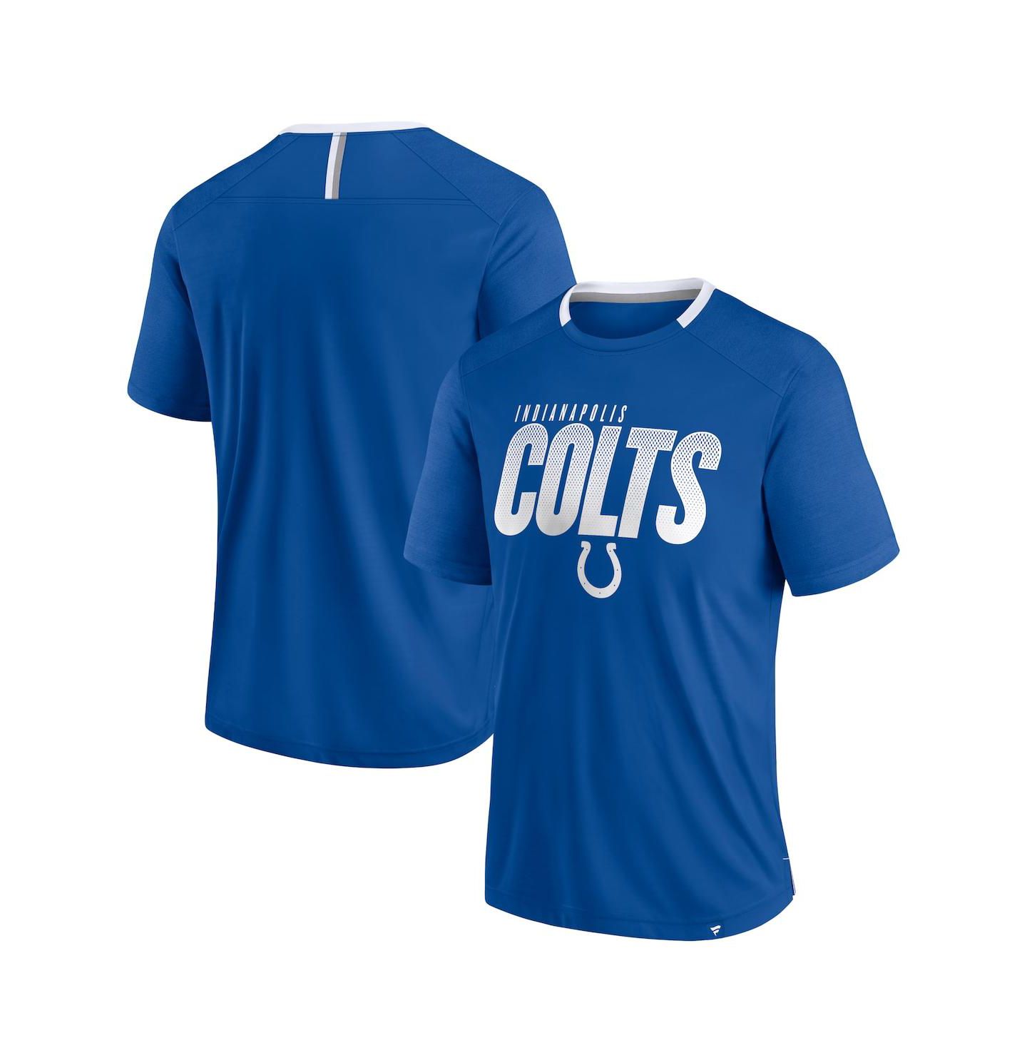 Мужская футболка Fanatics Royal Indianapolis Colts Defender Fade Slant — фото 1