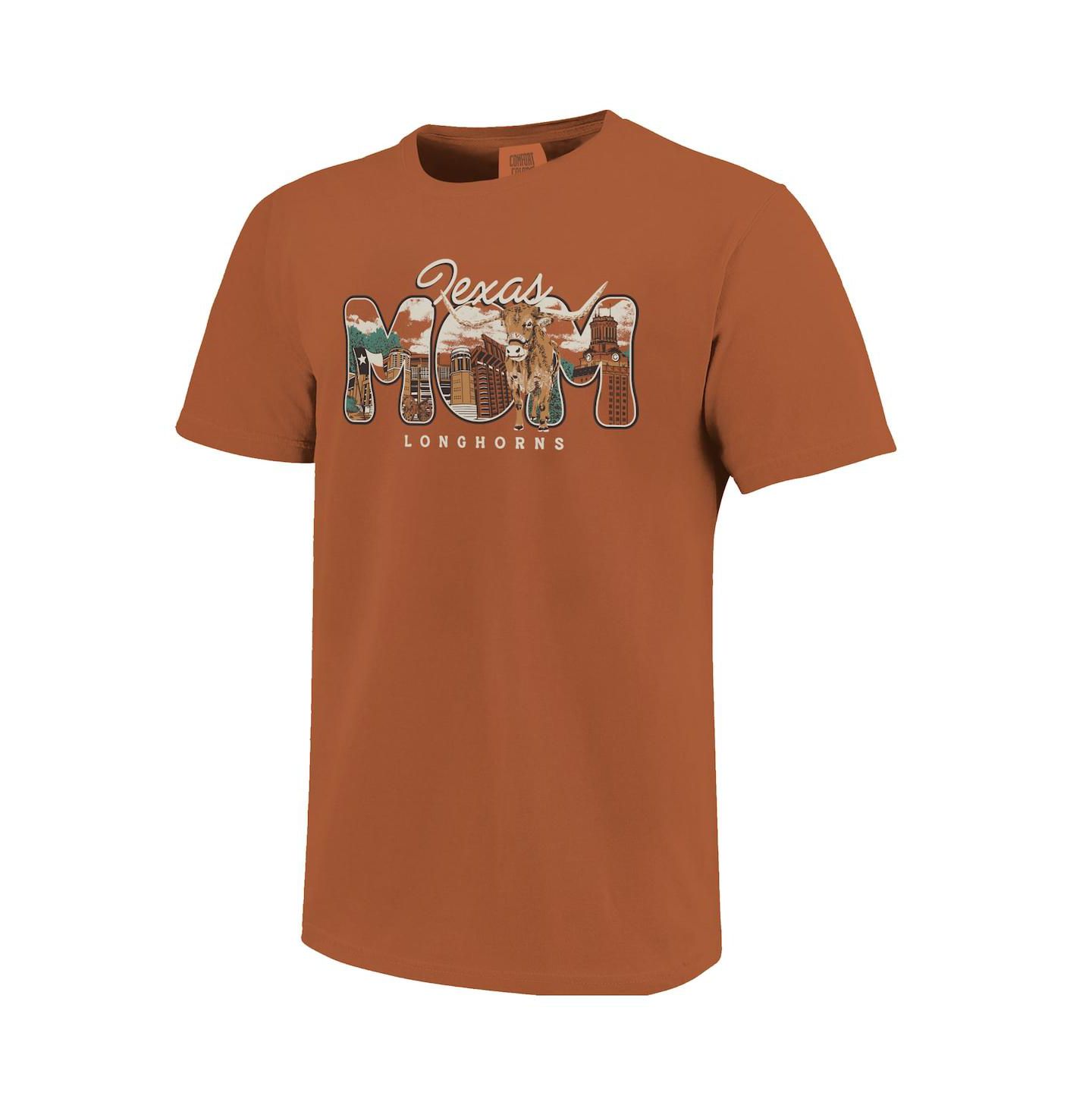 Женская футболка Image One Texas Orange Texas Longhorns Comfort Colors Campus Drawing Mom — фото 3