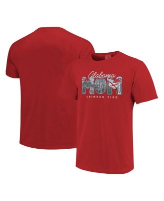 Women's Crimson Alabama Crimson Tide Comfort Colors Campus Drawing Mom T-Shirt