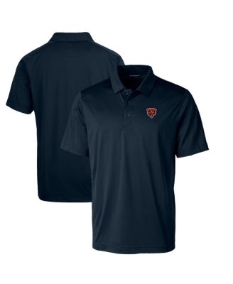 Men's Navy Chicago Bears Throwback Logo Big & Tall Prospect Textured Stretch Polo Shirt