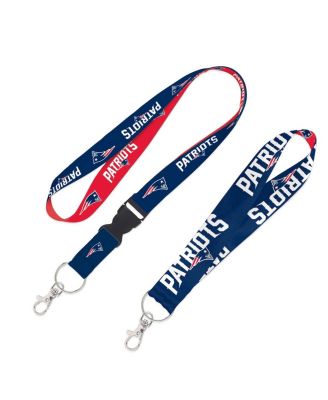 New England Patriots 2-Pack Lanyard with Detachable Buckle Key Strap Set