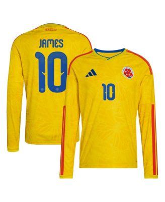 Men's James Rodriguez Yellow Colombia National Team 2026 Home Replica Long Sleeve Jersey