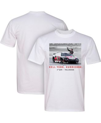 Men's White Carson Hocevar Yeah Hurricane 1st Win T-Shirt