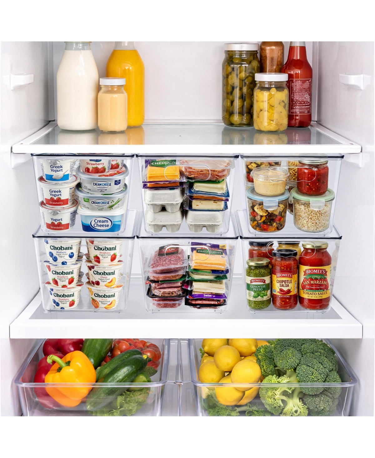 Sorbus Pack Large Stackable Storage Containers with Lids for Kitchen, Pantry