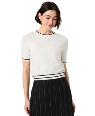 Women's Babysoft Short-Sleeve Rib Stripe Top