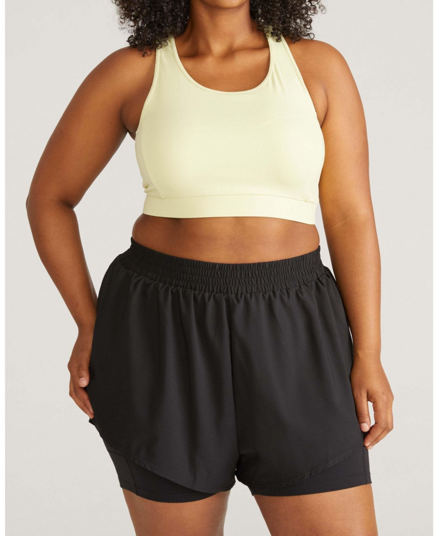 Женские шорты Universal Standard Plus Size Rebel Active, цвет: Чёрный — фото 3