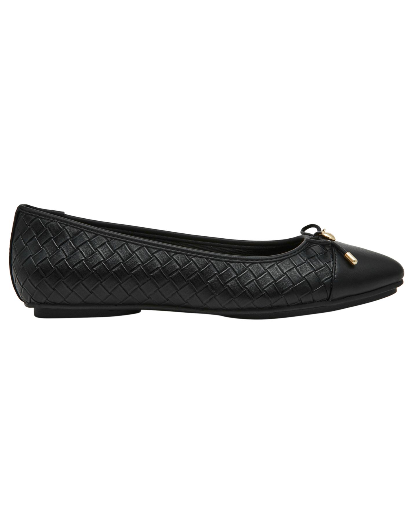 Женские плетёные балетки Anne Klein Luci с мыском-кэпом, цвет: Чёрный — фото 2