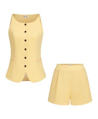 ladies dress shorts sets Short 2 piece shorts and shirt set womens