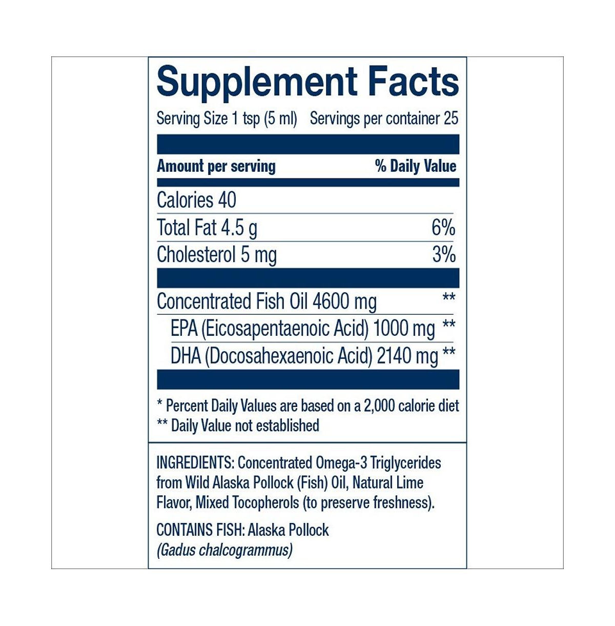 Wiley s Finest Summit Dha Liquid - 2140mg Dha and 460mg Epa Omega-3s - Citrus Flavor