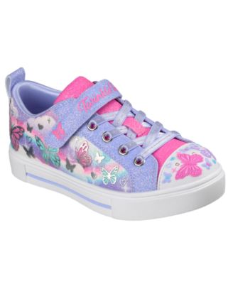 Little Girls Twinkle Toes: Twinkle Sparks - Butterfly Sky Light-Up Fastening Strap Lifestyle Sneakers from Finish Line